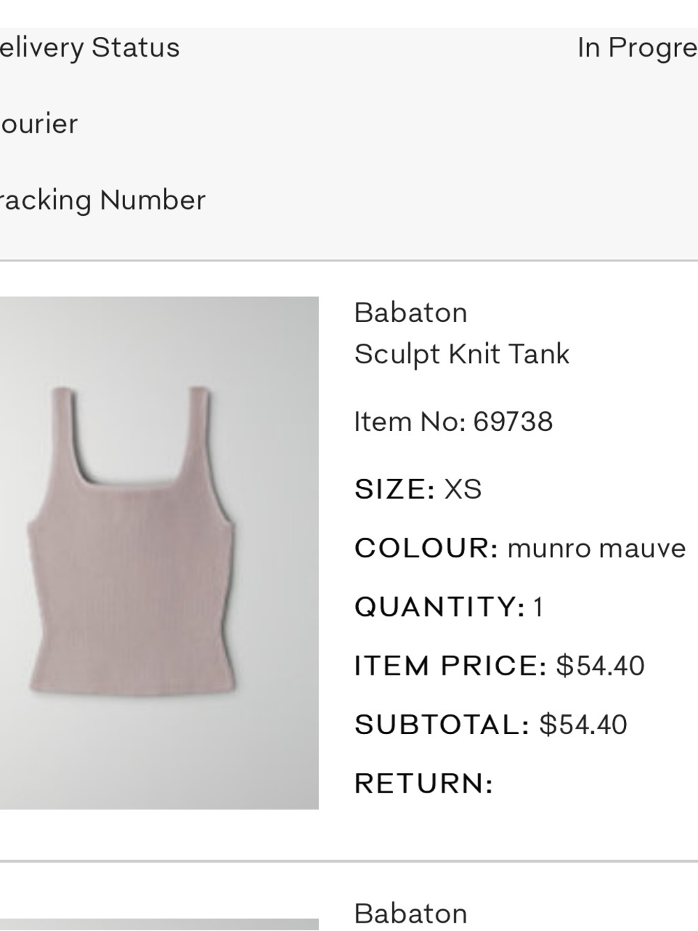 Babaton Sculpt Knit Tank in Munro Mauve